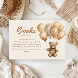 Teddy Bear Books for Baby Gender Neutral Enclosure Card