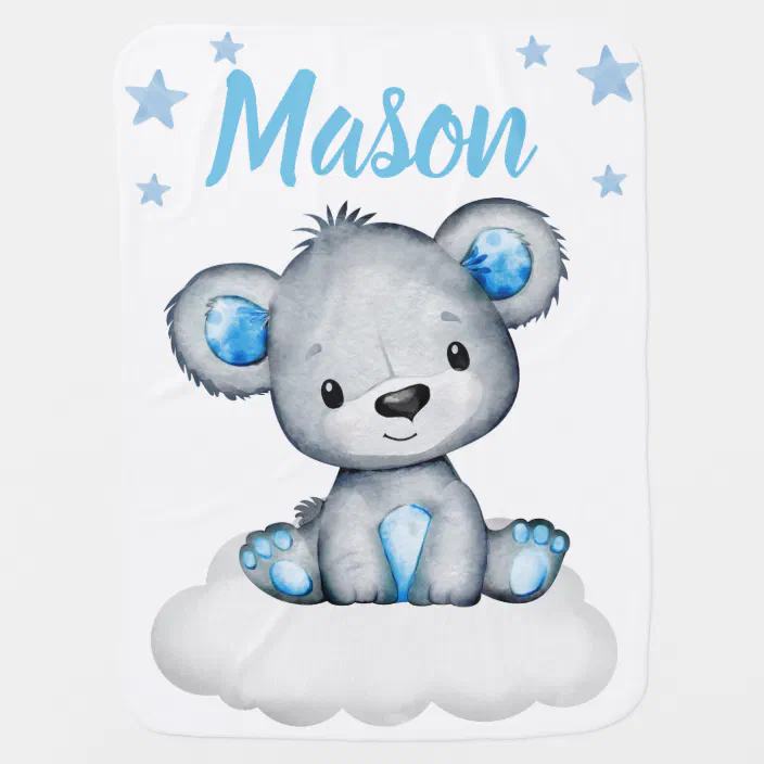 baby blue teddy bear clip art