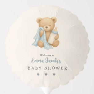 Teddy Bear Boy Baby Shower Balloon