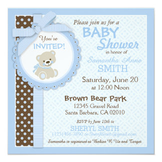 Teddy Bear Baby Shower Invitations & Announcements | Zazzle