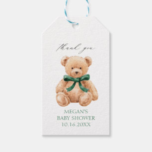 Teddy Bear Boy Baby Shower Gift Tags