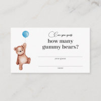 Teddy Bear Boy Baby Shower How Many Gummy Bears