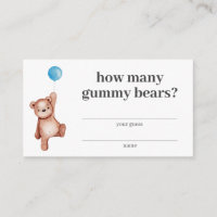 Teddy Bear Boy Baby Shower How Many Gummy Bears