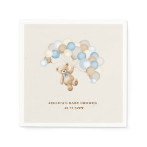 Teddy Bear Boy Baby Shower Napkins