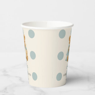 Teddy Bear Boy Baby Shower Paper Cups