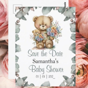Teddy Bear Boy Baby Shower Theme