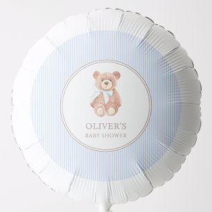 Teddy Bear Boy Classic Baby Shower Party Balloon
