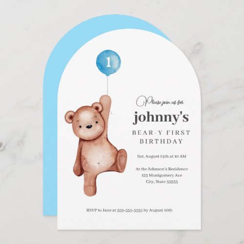 Teddy Bear Boy First Birthday Party