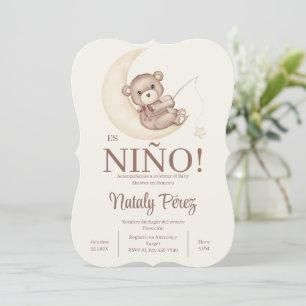 Teddy Bear Boy Spanish Invitation