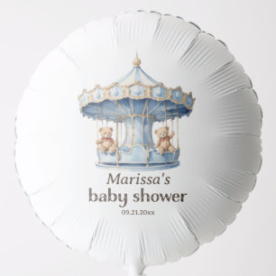 Teddy Bear Boy Twins Baby Shower Balloon