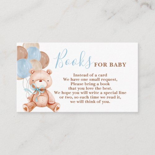 Teddy Bear Bring a Book Card