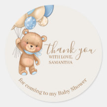 Teddy Bear Brown Balloons Thank You