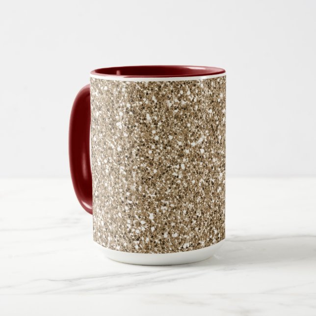 Teddy Bear Brown Gold Glitter       Mug (Front Left)