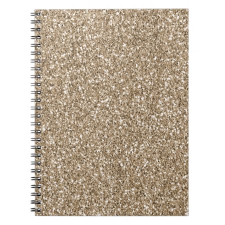 Teddy Bear Brown Gold Glitter         Notebook