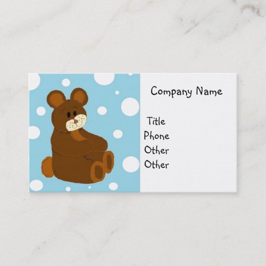 Teddy Bear Business Business Card | Zazzle.com