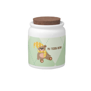 Teddy bear candy jar