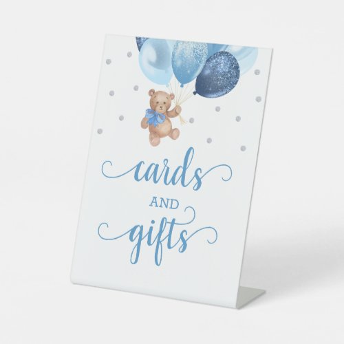 Teddy Bear Cards and Gifts Baby Shower  Pedestal Sign