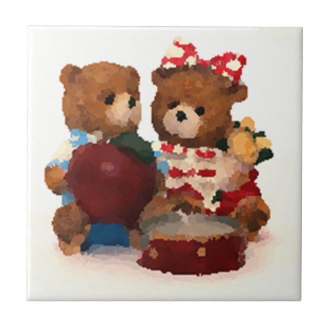 Teddy bear ceramic tile (Front)