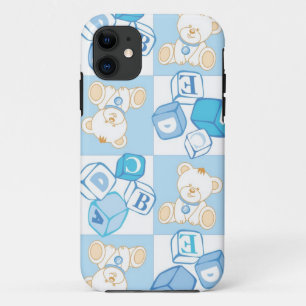 Teddy bear checked pattern iPhone 11 case