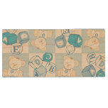 Teddy bear checked pattern wood USB flash drive