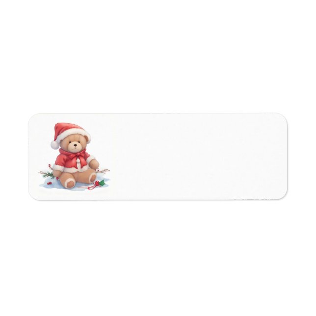 Teddy Bear Christmas Address Labels (Front)