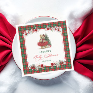 Teddy Bear Christmas Baby Shower Napkins