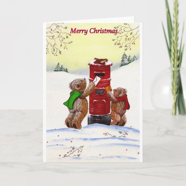 Teddy Bear Christmas Card (Front)