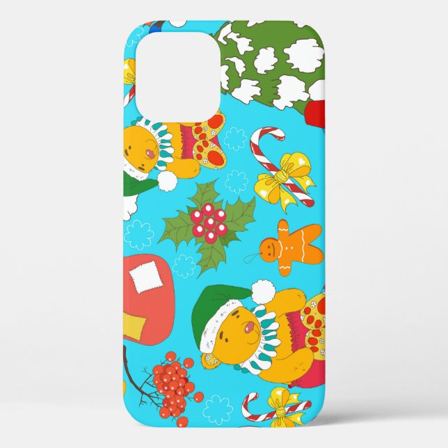 Teddy Bear Christmas: Kid-Friendly Pattern. Case-Mate iPhone Case (Back)