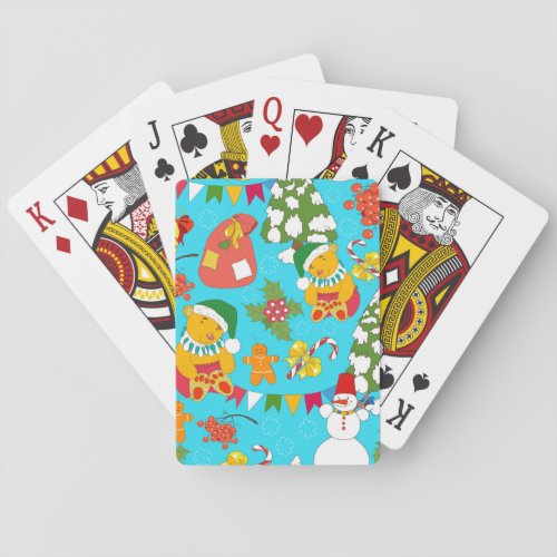 Teddy Bear Christmas Kid_Friendly Pattern Playing Cards