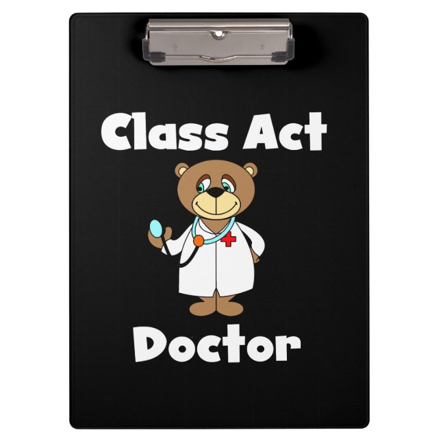 Teddy Bear Class Act Doctor Clipboard (Front)