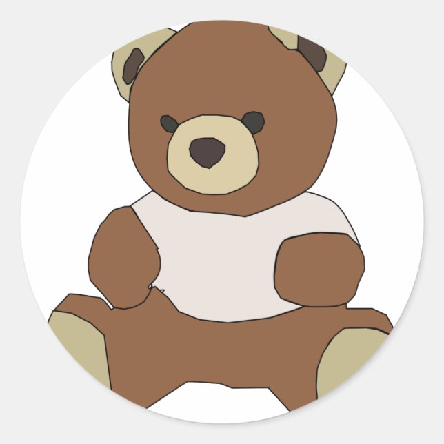 Teddy Bear Classic Round Sticker (Front)