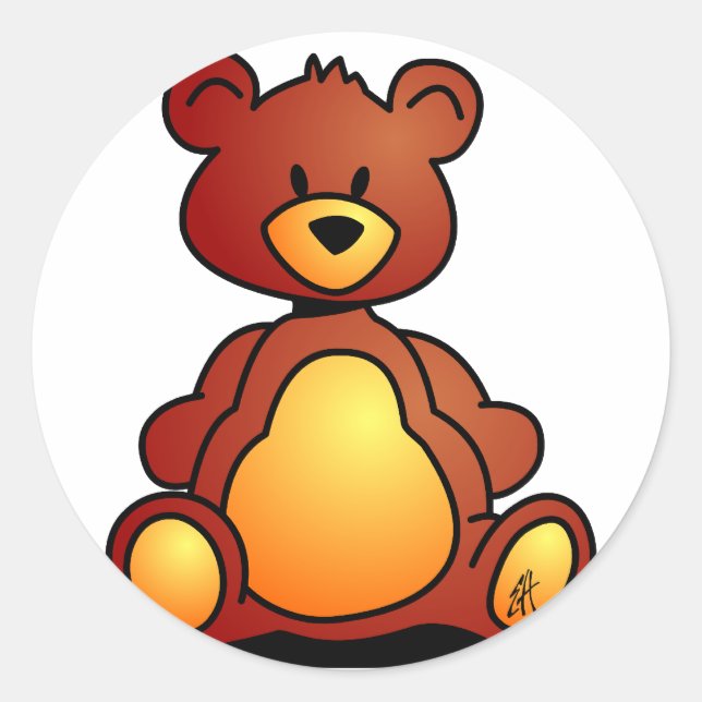 Teddy Bear Classic Round Sticker (Front)