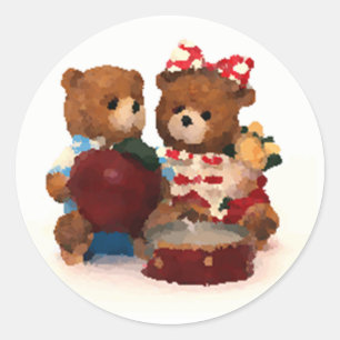Teddy bear classic round sticker