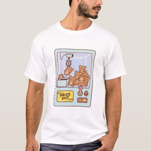 TEDDY BEAR CLAW MACHINE T_Shirt