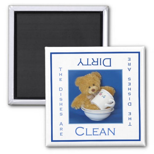 Teddy Bear Clean or Dirty Dishwasher Magnet