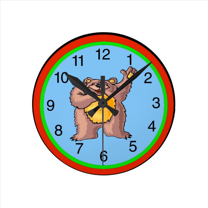 Teddy Bear Clock Face