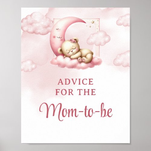 Teddy bear cloud nine Advice for the mom_to_be Poster