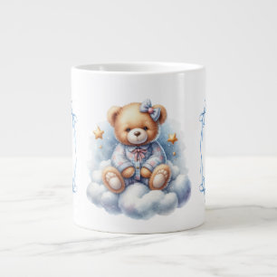 Teddy Bear Colorful Balloon Beary First Birthday  Giant Coffee Mug