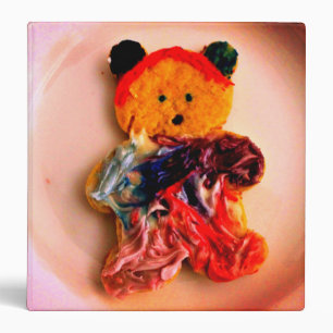 Teddy Bear Cookie 3 Ring Binder