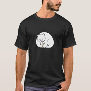 Teddy Bear Cub Drinking Boba Bubble Milk Tea T-Shirt