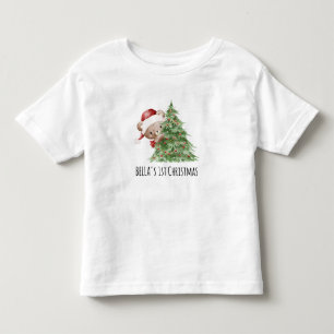 Teddy Bear Custom Baby’s First Christmas  Toddler T-shirt