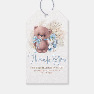 Teddy Bear Cute Boho Baby Shower Thank You Gift Tags