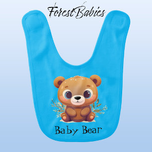 Teddy Bear Cute Whimsical Baby Woodland Animal 🧸 Bib