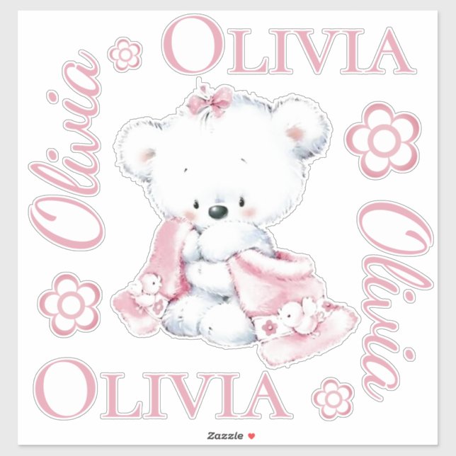 Teddy Bear, Daisies and Me Sticker (Sheet)