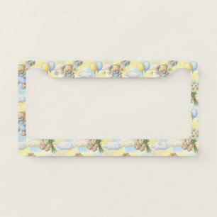 Teddy Bear Daisy Garden Pattern (2) License Plate Frame