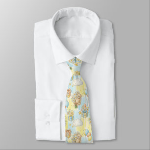 Teddy Bear Daisy Garden Pattern (3) Neck Tie