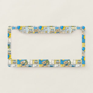 Teddy Bear Daisy Garden Pattern (4) License Plate Frame