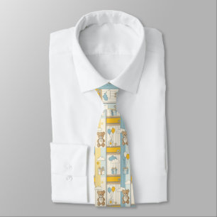Teddy Bear Daisy Garden Pattern (9) Neck Tie