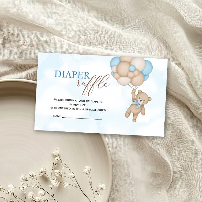Teddy Bear Diaper Raffle Enclosure Card (Creator Uploaded)