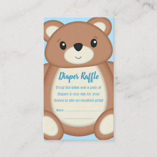 Teddy Bear Diaper Raffle Enclosure Card